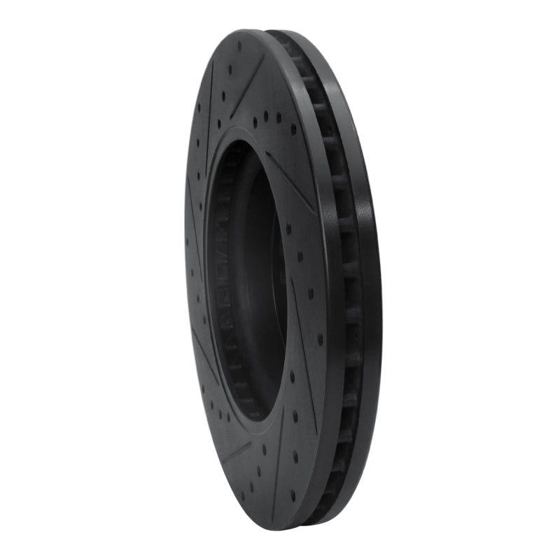 R1 06-12 Mercedes-Benz ML500 (USA/Canada) Front Right Drilled & Slotted Black Brake Rotor