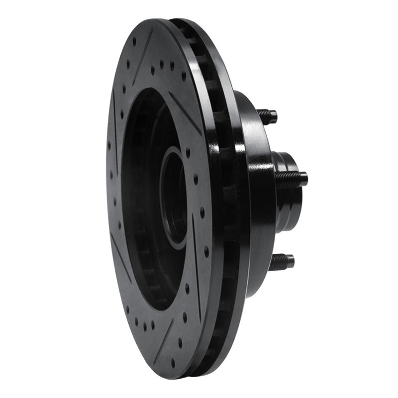 R1 98-02 Ford Ranger (USA/Canada) Front Right Drilled & Slotted Black Brake Rotor
