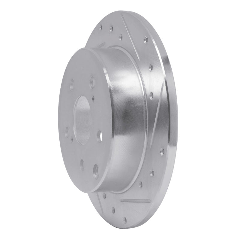 R1 06-18 Lexus HS250H Rear Right Drilled & Slotted Silver Brake Rotor