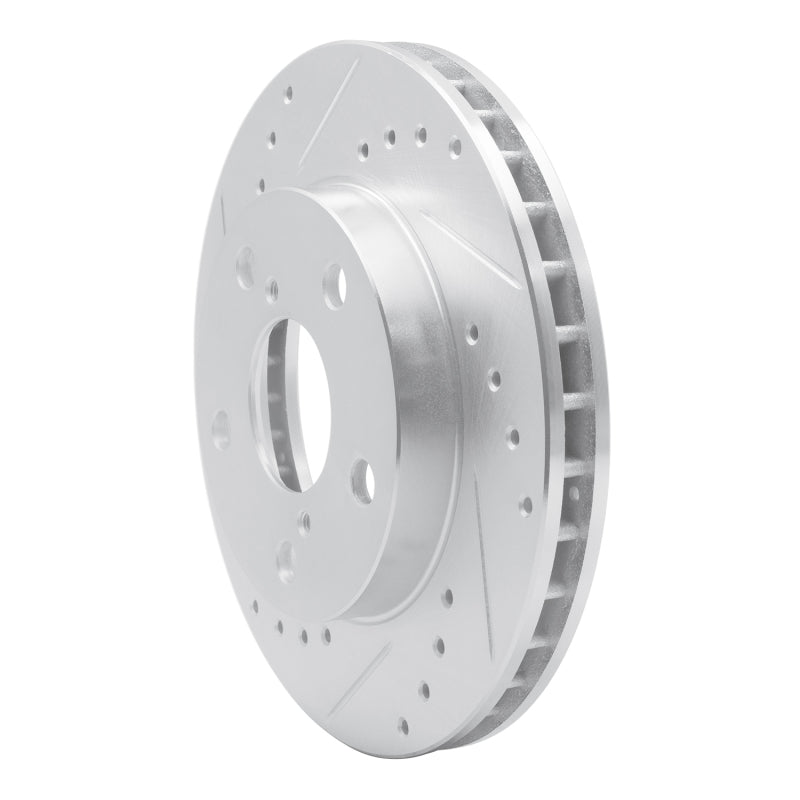 R1 91-95 Toyota MR2 Front Left Drilled & Slotted Silver Brake Rotor