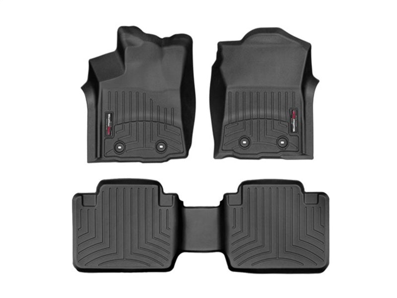 WeatherTech 2018+ Toyota Tacoma Front and Rear FloorLiner - Black (Fits Access/Double Cab)