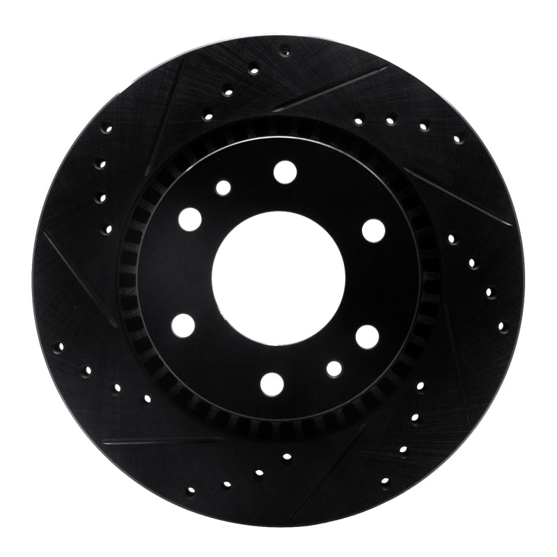 R1 06-09 Buick Rainier Front Left Drilled & Slotted Black Brake Rotor