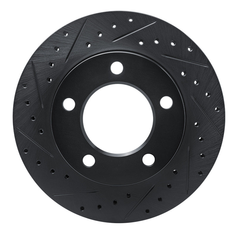 R1 74-80 International SCOUT II Front Left Drilled & Slotted Black Brake Rotor