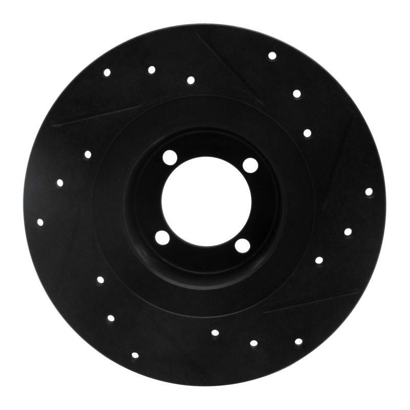 R1 67-76 BMW 1600 Front Left Drilled & Slotted Black Brake Rotor