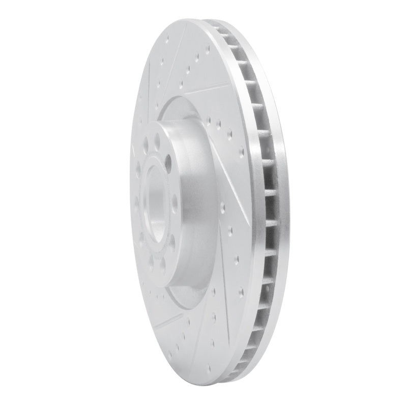 R1 99-04 Audi A6 Quattro Front Left Drilled & Slotted Silver Brake Rotor