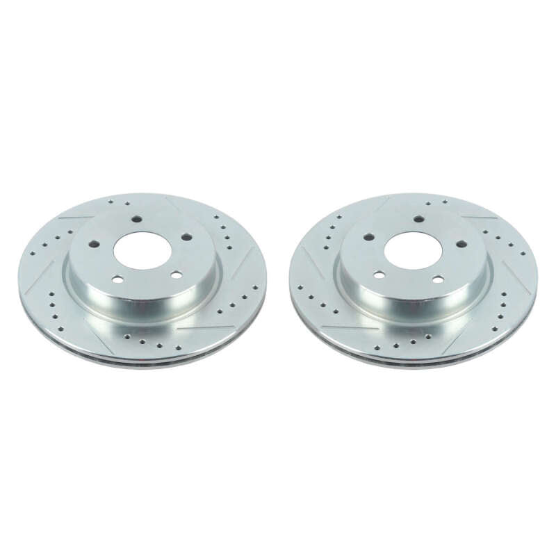 Power Stop 18-19 Nissan Leaf Rear Evolution Drilled & Slotted Rotors - Pair