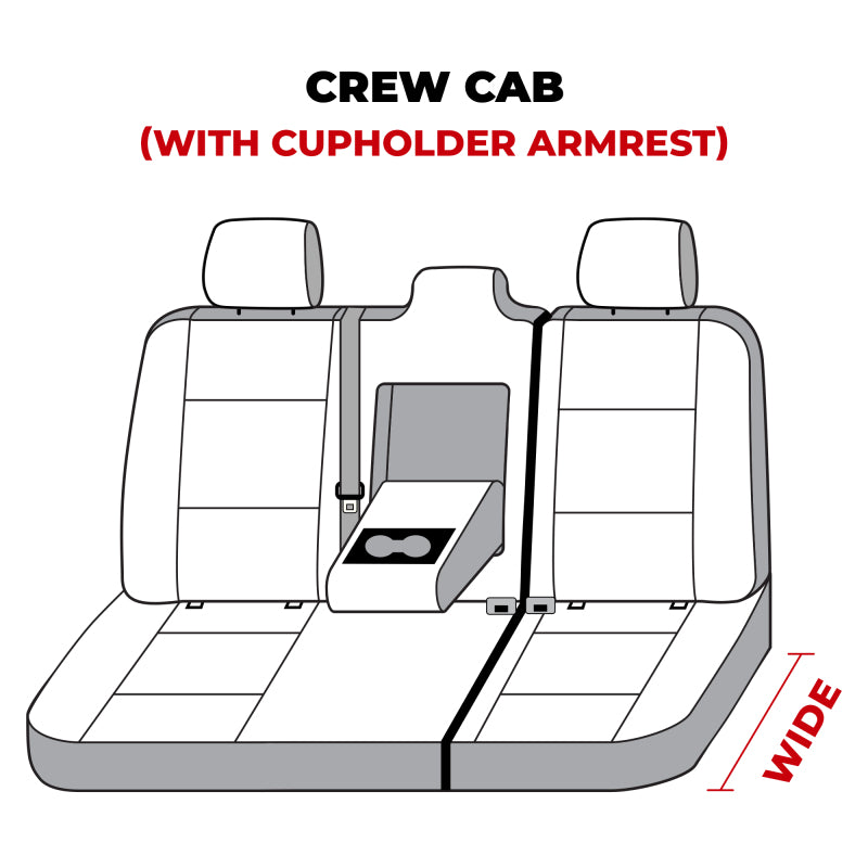 Covercraft 19-24 Dodge Ram 1500 Polycotton SeatSaver Custom Second Row Seat Covers - Grey