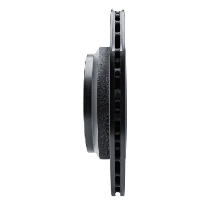 R1 14-16 Maserati Ghibli Rear Left Drilled & Slotted Black Brake Rotor