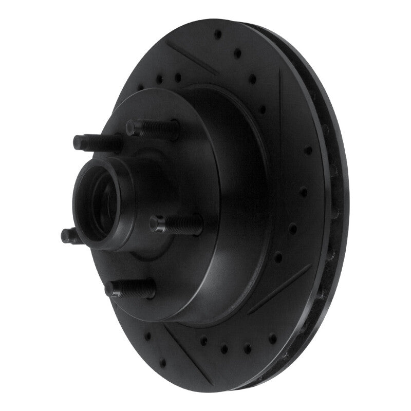 R1 83-97 Ford AEROSTAR Front Right Drilled & Slotted Black Brake Rotor