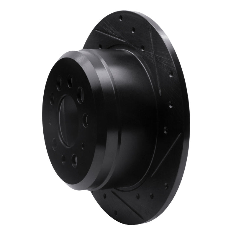 R1 67-74 Volvo 164 Rear Right Drilled & Slotted Black Brake Rotor