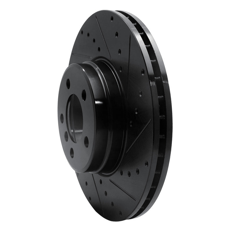 R1 03-05 Land Rover Range Rover Front Right Drilled & Slotted Black Brake Rotor