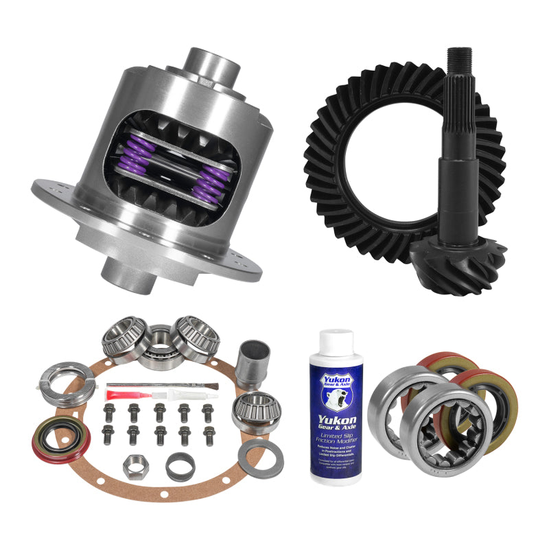 Yukon Gear 8.2in GM 3.08 Rear Ring & Pinion Install Kit 28 Spline Positraction 2.25in Axle Bearings