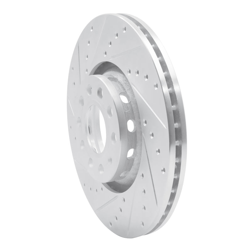 R1 97-06 Audi A6 (USA/Canada) Front Left Drilled & Slotted Silver Brake Rotor