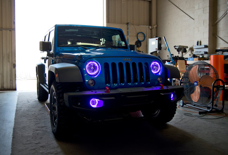 Oracle 07-17 Jeep Wrangler LED Fog Light Halo Kit - UV/Purple