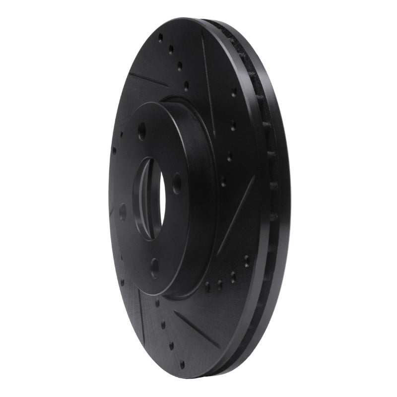 R1 05-12 Ford Ecosport (Mexico) Front Right Drilled & Slotted Black Brake Rotor
