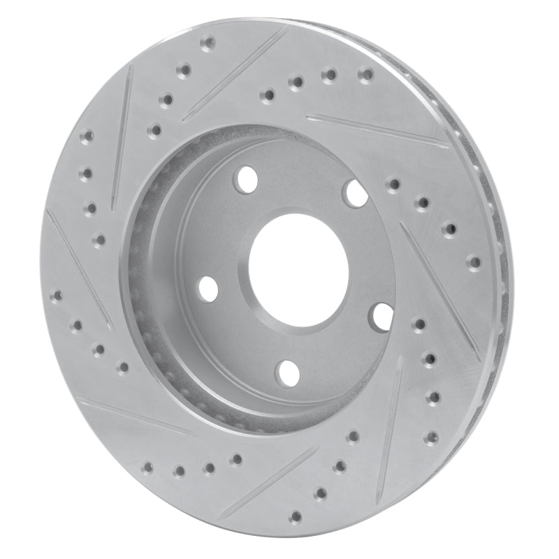 R1 91-96 Toyota Previa Front Right Drilled & Slotted Silver Brake Rotor