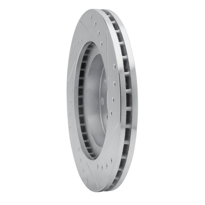 R1 88-92 Ford Probe Front Left Drilled & Slotted Silver Brake Rotor