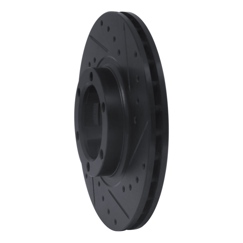 R1 87-89 Dodge Raider Front Right Drilled & Slotted Black Brake Rotor