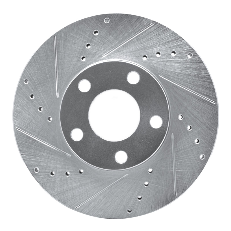 R1 98-98 Volkswagen Passat (USA/Canada) Front Left Drilled & Slotted Silver Brake Rotor