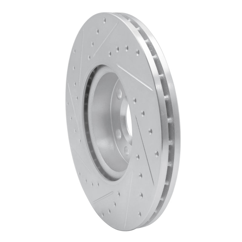 R1 01-03 Volkswagen EuroVan Front Right Drilled & Slotted Silver Brake Rotor