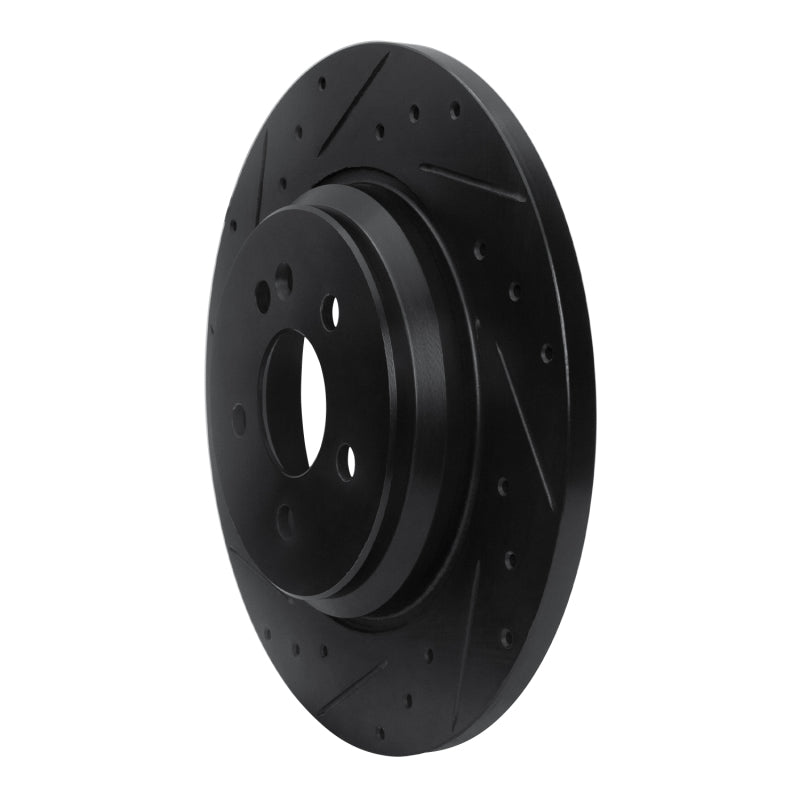R1 00-05 Mercedes-Benz ML500 (USA/Canada) Rear Left Drilled & Slotted Black Brake Rotor