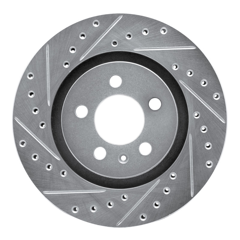 R1 92-95 Volkswagen Jetta Sedan Front Left Drilled & Slotted Silver Brake Rotor