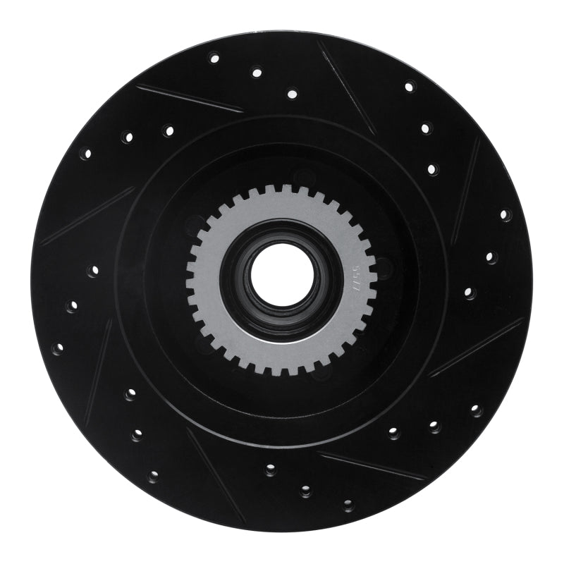 R1 91-96 Buick COMMERCIAL CHASSIS Front Left Drilled & Slotted Black Brake Rotor
