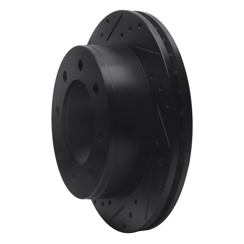R1 99-20 Chevrolet Silverado 2500 Rear Left Drilled & Slotted Black Brake Rotor