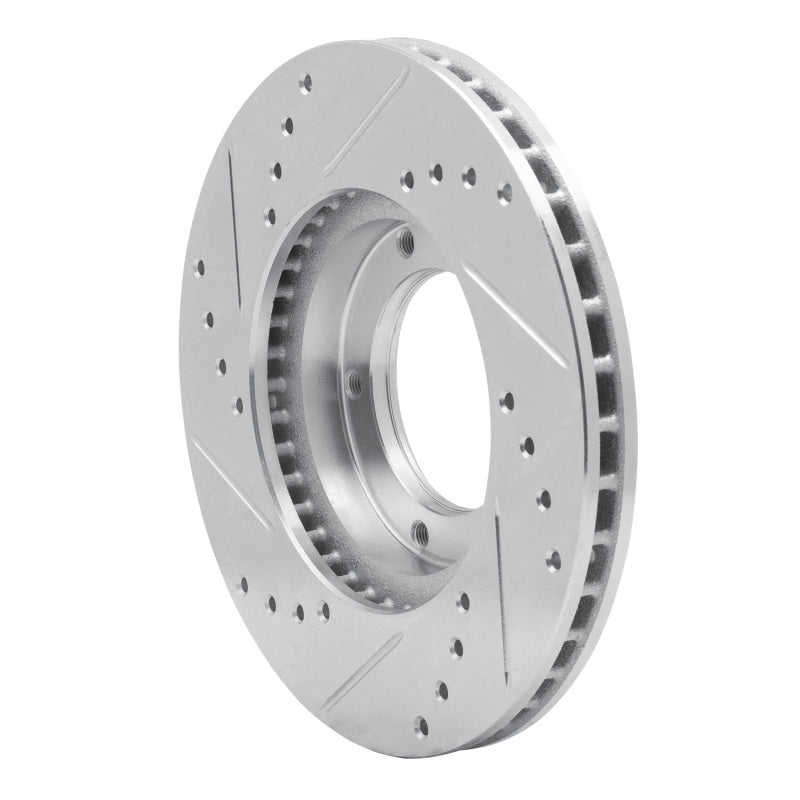 R1 84-95 Toyota Pickup Front Right Drilled & Slotted Silver Brake Rotor