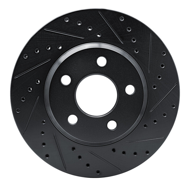 R1 05-05 Buick LeSabre Front Right Drilled & Slotted Black Brake Rotor