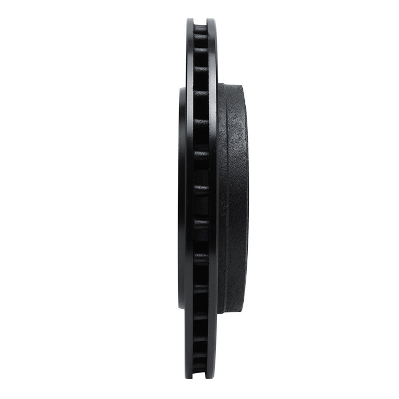 R1 89-95 Chrysler LeBaron Rear Right Drilled & Slotted Black Brake Rotor
