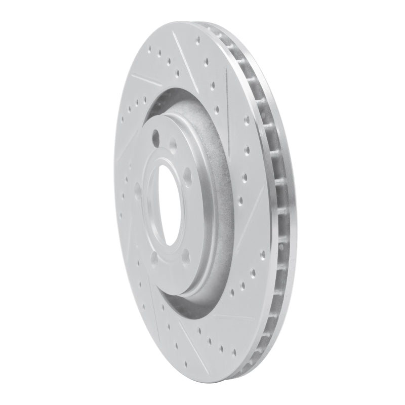 R1 04-09 Audi S4 Rear Right Drilled & Slotted Silver Brake Rotor