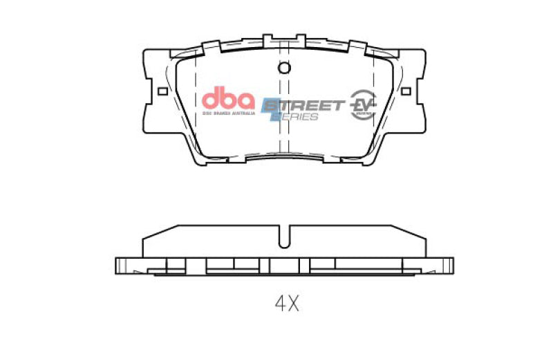 DBA 13-18 Lexus ES300h Rear SSEV Street Series Brake Pads