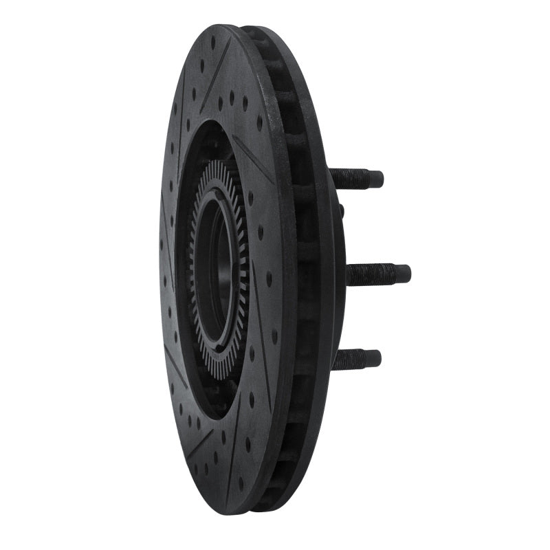 R1 95-97 Ford Ranger (USA/Canada) Front Right Drilled & Slotted Black Brake Rotor