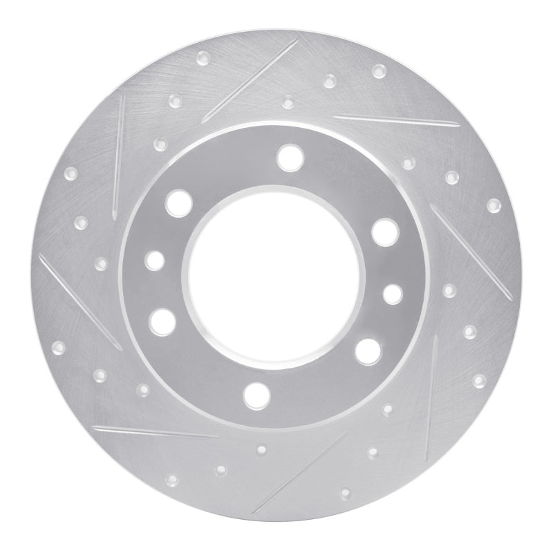 R1 81-85 Toyota 4Runner Front Left Drilled & Slotted Silver Brake Rotor