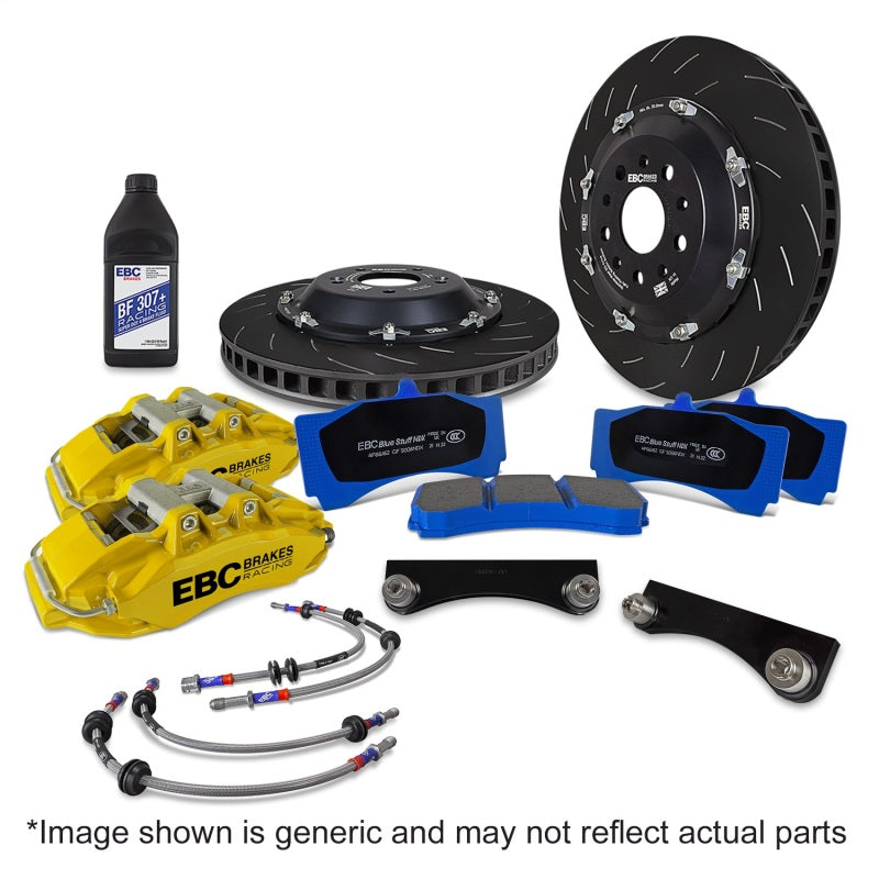 EBC Racing 09-18 Audi A6 2.0T Yellow Apollo-6 Calipers 380mm Rotors Front Big Brake Kit