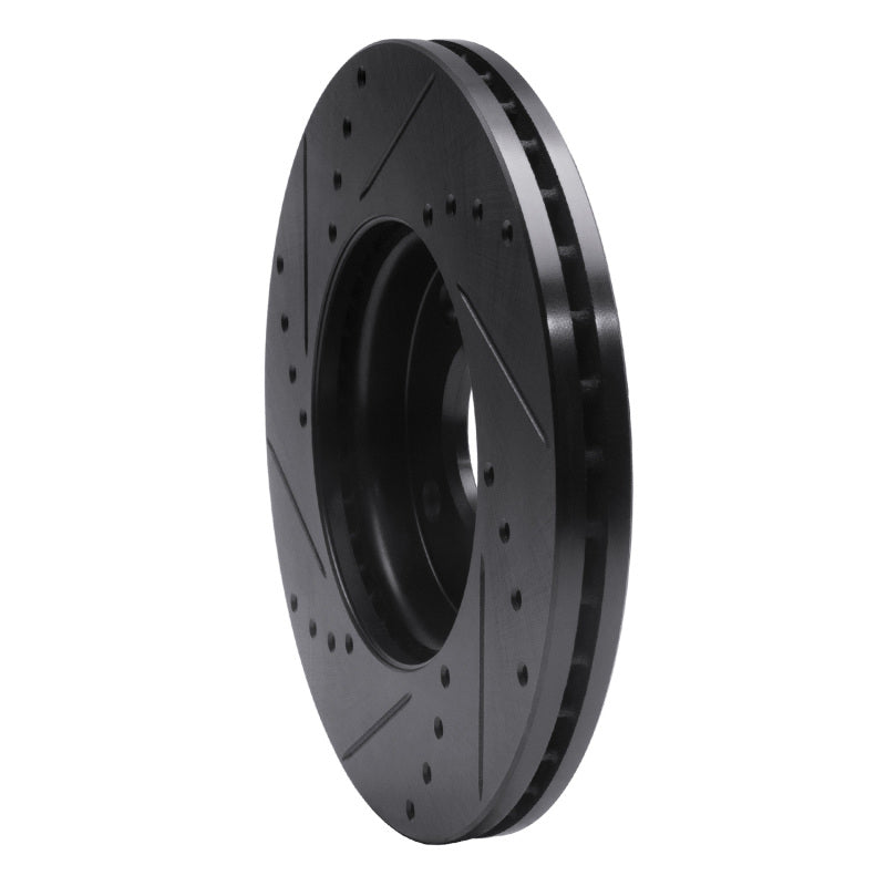 R1 05-12 Ford Ecosport (Mexico) Front Right Drilled & Slotted Black Brake Rotor