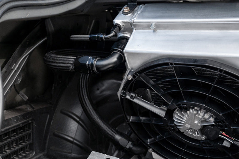 CSF Motorsport Radiator with Shroud - 14in SPAL Brushless Fans - Harnesses