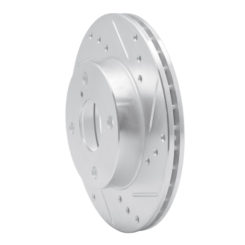R1 90-93 Mazda Miata Front Right Drilled & Slotted Silver Brake Rotor