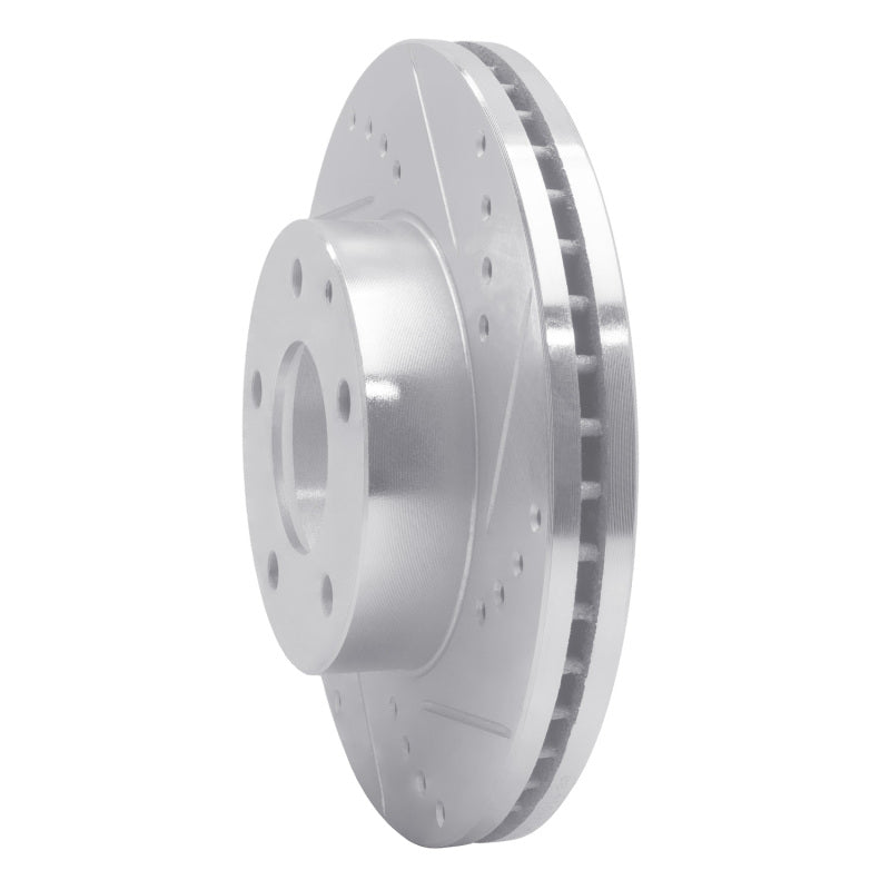 R1 92-95 Mazda MPV Front Right Drilled & Slotted Silver Brake Rotor