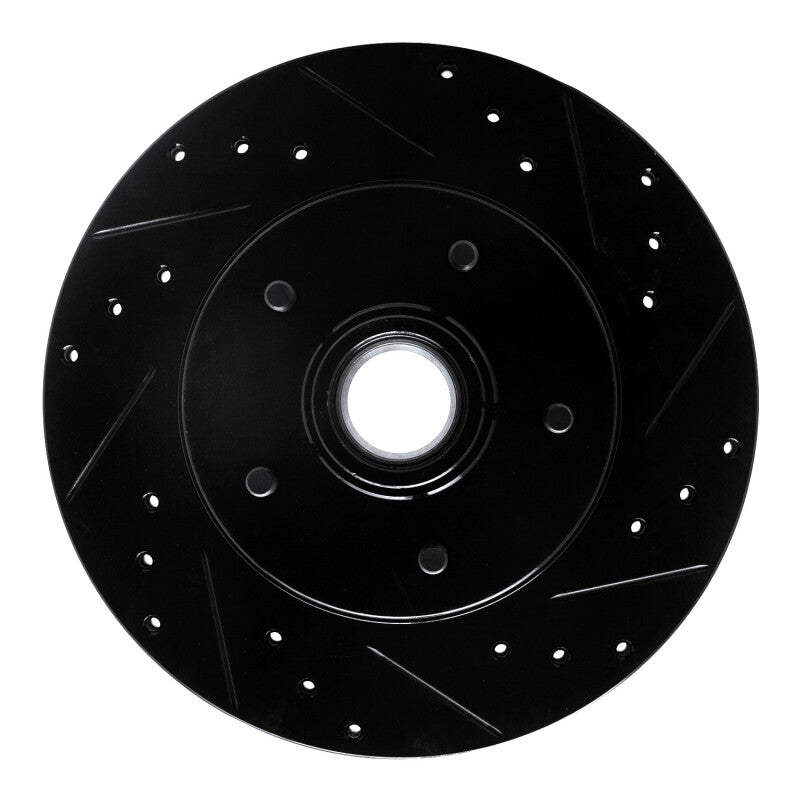 R1 91-96 Buick Roadmaster Front Right Drilled & Slotted Black Brake Rotor