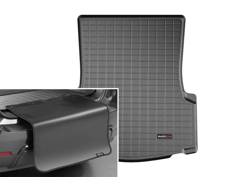 WeatherTech 2016+ Cadillac CT6 Cargo Liner w/ Bumper Protector - Black (Not Plug-In Hybrid Models)