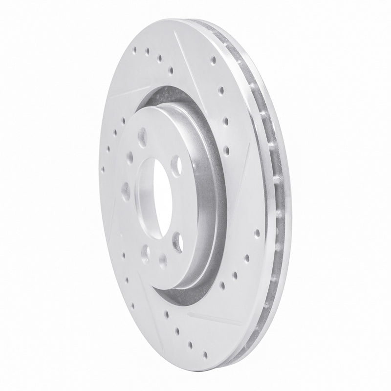 R1 98-15 Volkswagen Golf City (Canada) Front Right Drilled & Slotted Silver Brake Rotor