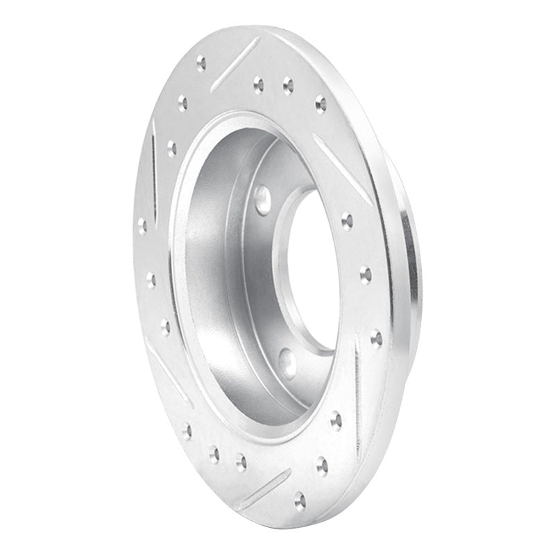R1 78-80 Ford Fiesta (USA/Canada) Front Right Drilled & Slotted Silver Brake Rotor