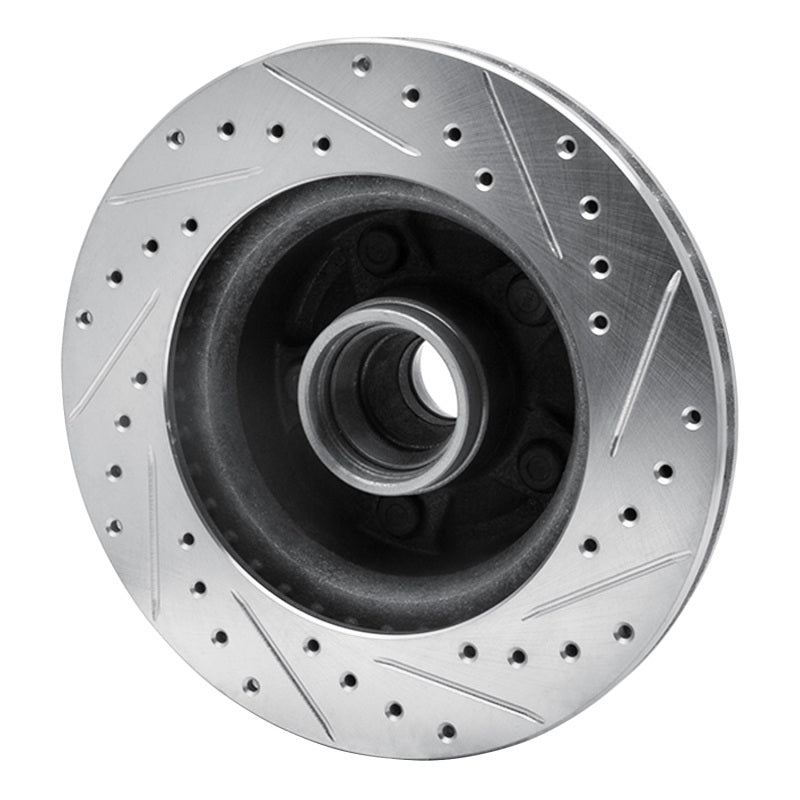 R1 86-92 Jeep COMANCHE Front Left Drilled & Slotted Silver Brake Rotor