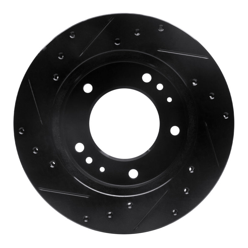R1 95-02 Kia Sportage (USA/Canada) Front Right Drilled & Slotted Black Brake Rotor