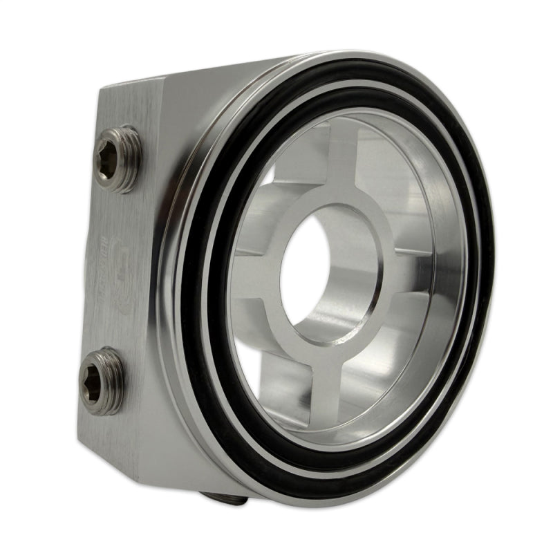 BLOX Racing Oil Filter Block Adapter Silver / For Oil Pressure / Oil Temperature