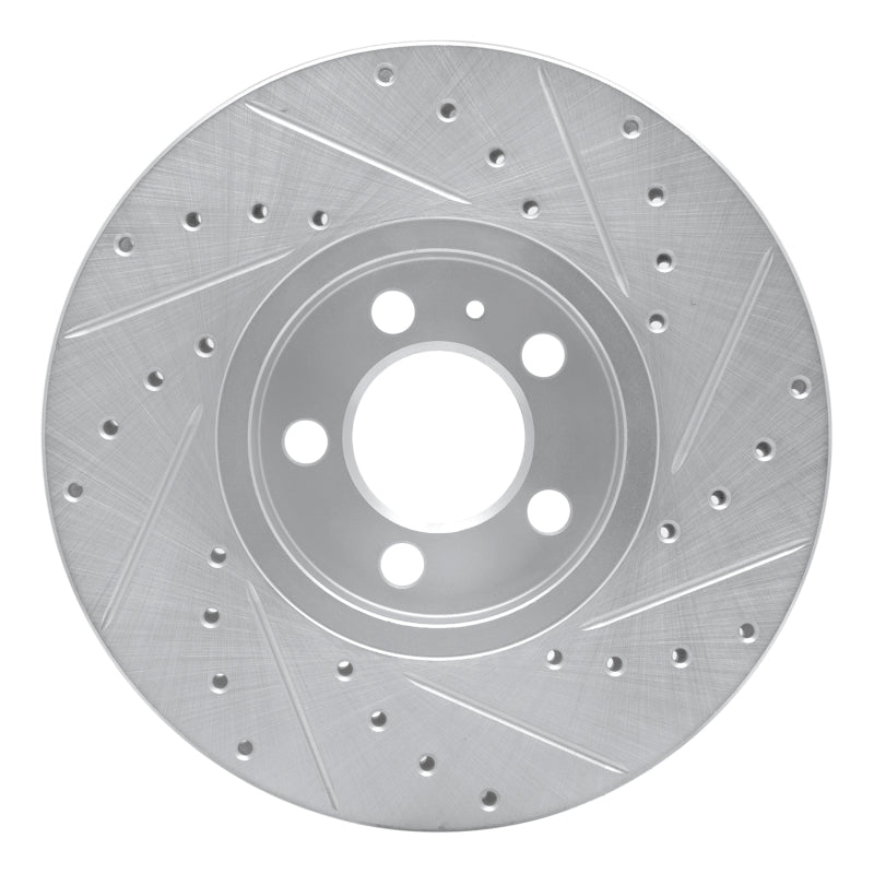 R1 98-18 Audi A1 (Mexico) Front Left Drilled & Slotted Silver Brake Rotor