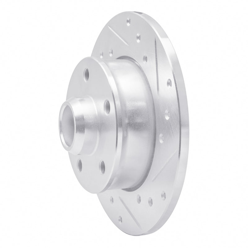 R1 92-98 Volkswagen Golf Rear Right Drilled & Slotted Silver Brake Rotor