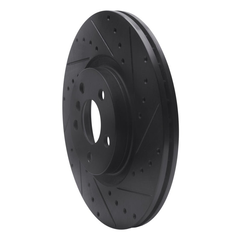 R1 15-25 BMW 228I xDrive Gran Coupe Front Right Drilled & Slotted Black Brake Rotor